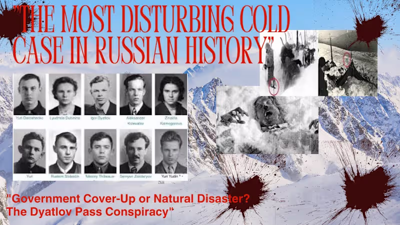 Cover image for "Government Cover-Up or Natural Disaster? The Dyatlov Pass Cons…