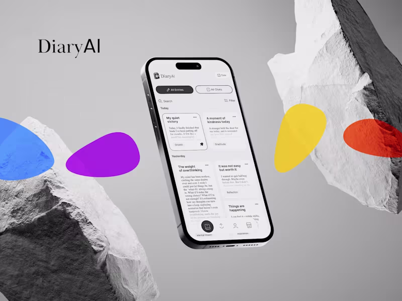 Cover image for Diary AI • App Design