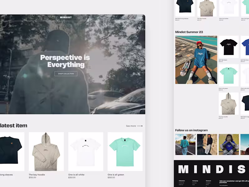 Cover image for E-commerce website for a streetwear brand