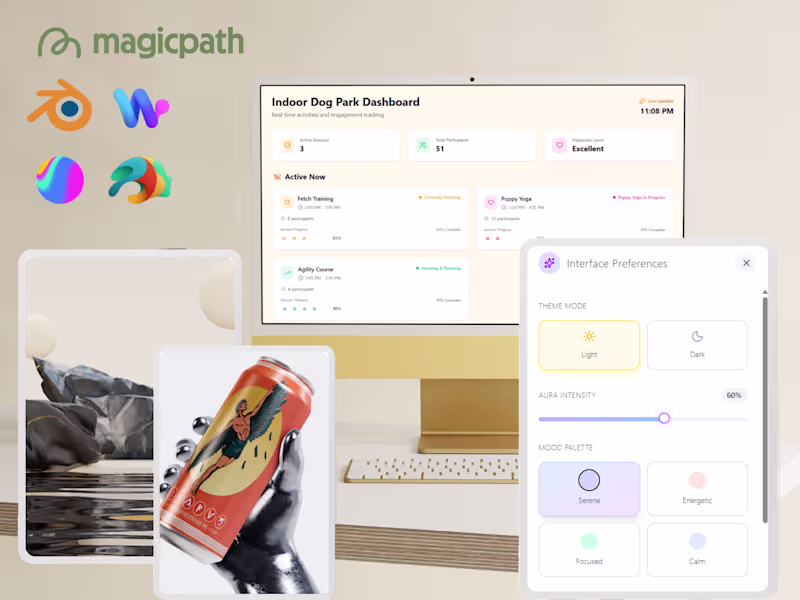Cover image for UI Component Design & 3D for Interactive Digital Experiences