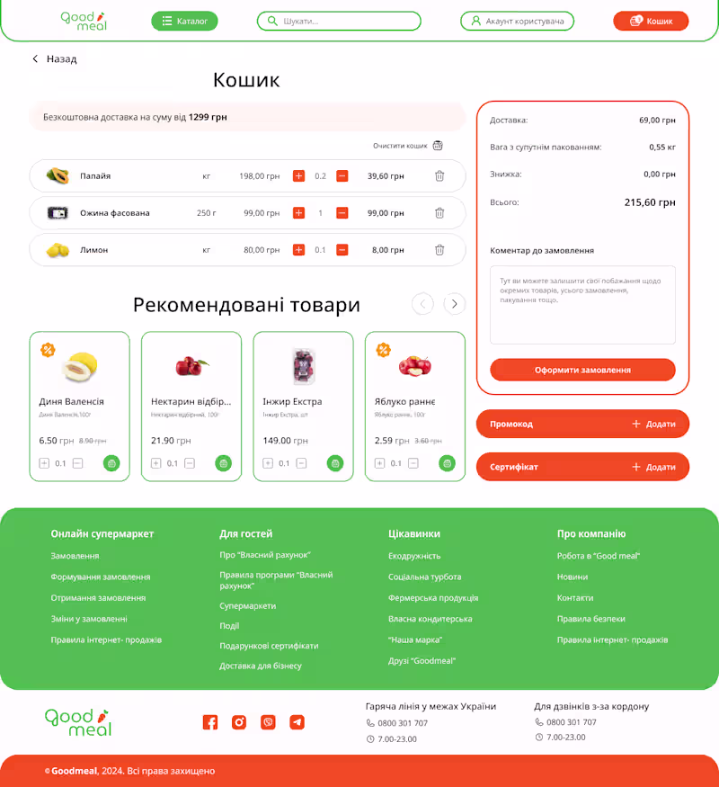 Cover image for Responsive Website Design for Online Grocery Store