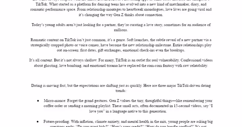 Cover image for TikTok and the Evolution of Gen Z Dating