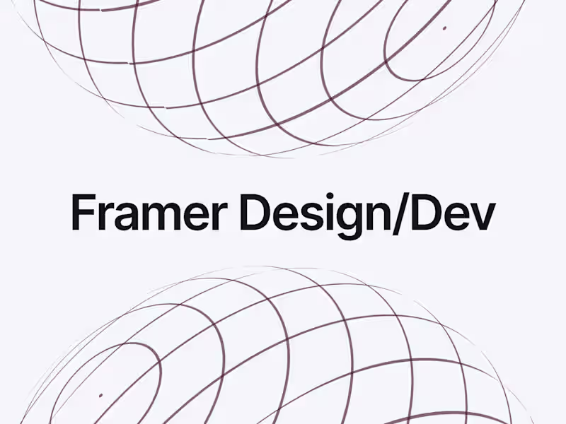 Cover image for Framer Design/Development
