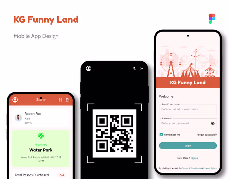 Cover image for Amusement Park Mobile App Design (Figma)