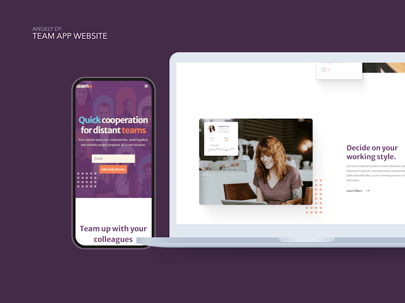 Cover image for Team App Web Design| Angely Dy