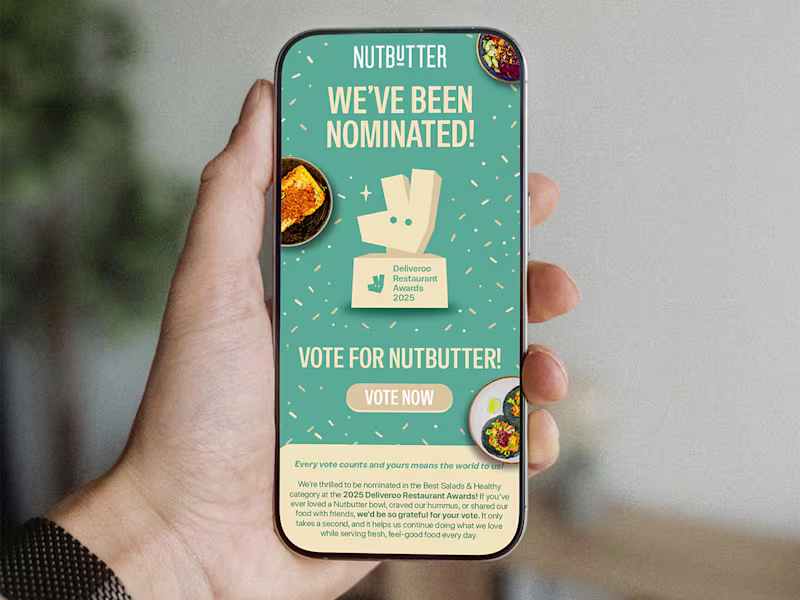 Cover image for Designed and developed this email campaign for Nutbutter usi...