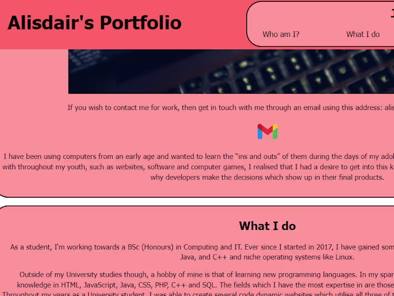 Cover image for Web Application: Design and/or Development