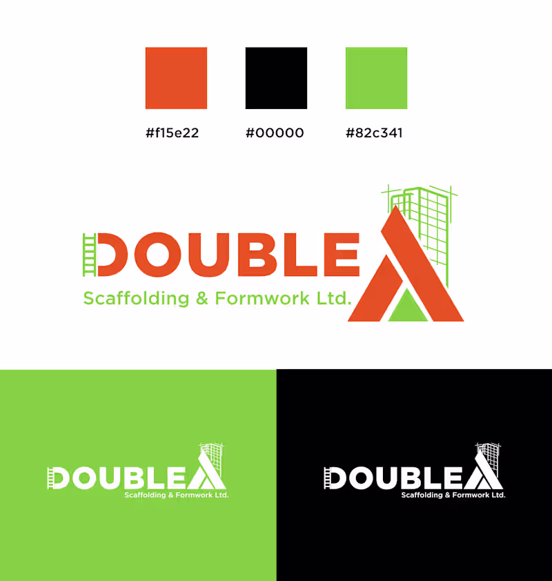 Cover image for Logo Design and Branding for Double A, a Scaffolding Company