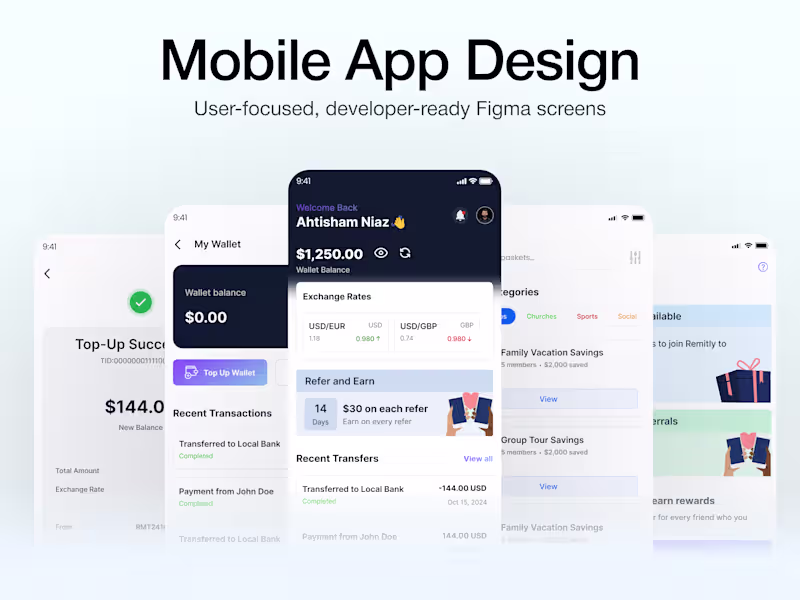 Cover image for I will do mobile app design in figma