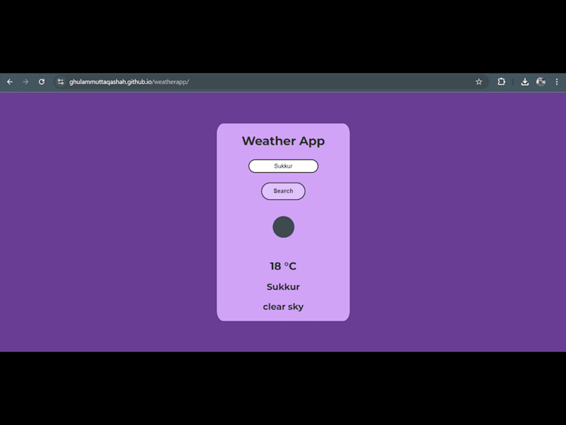 Cover image for Weather App