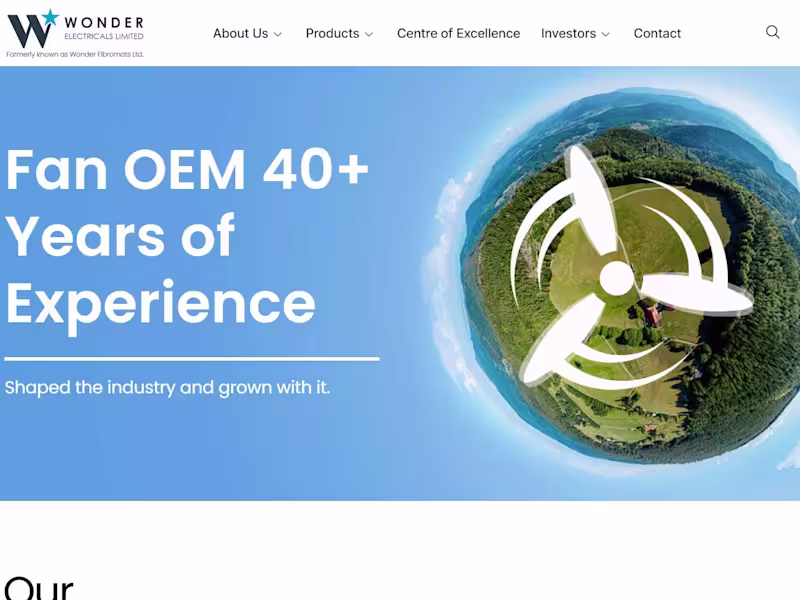 Cover image for WONDER ELECTRICALS LIMITED