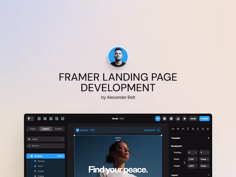 Cover image for Framer • Landing Page Development