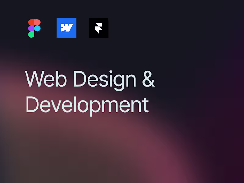 Cover image for Web Design & Development