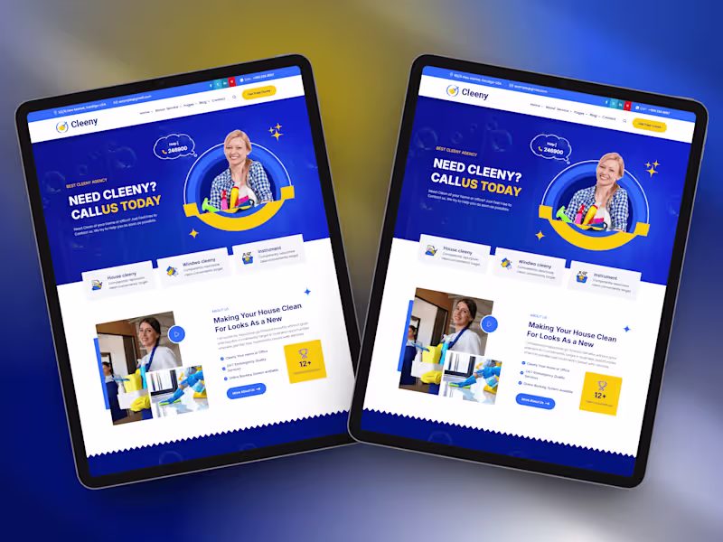 Cover image for cleaning services website