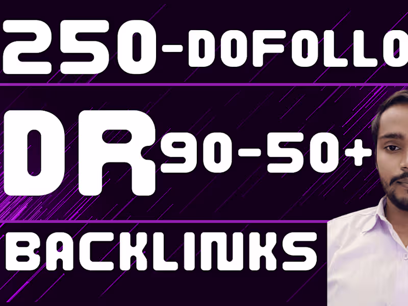 Cover image for I will build up to 250 SEO backlinks from high da website