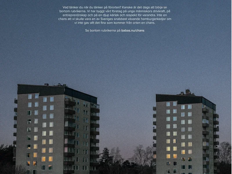 Cover image for Inte en Chans Campaign - BABAS Burguers Sweden