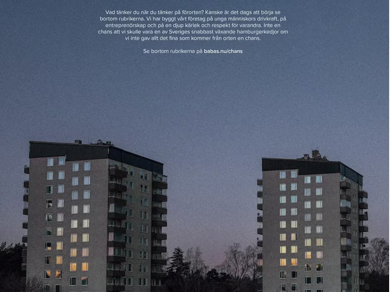 Cover image for Inte en Chans Campaign - BABAS Burguers Sweden