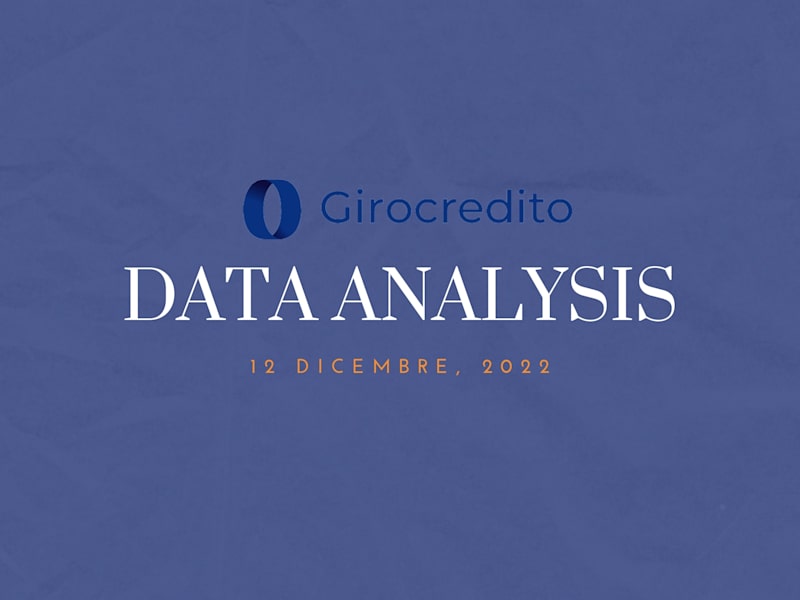 Cover image for Data Analysis Girocredito