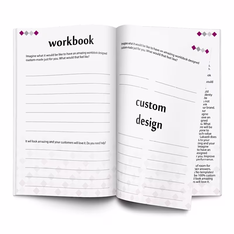 Cover image for Custom Workbook Design (100 to 150 pages)