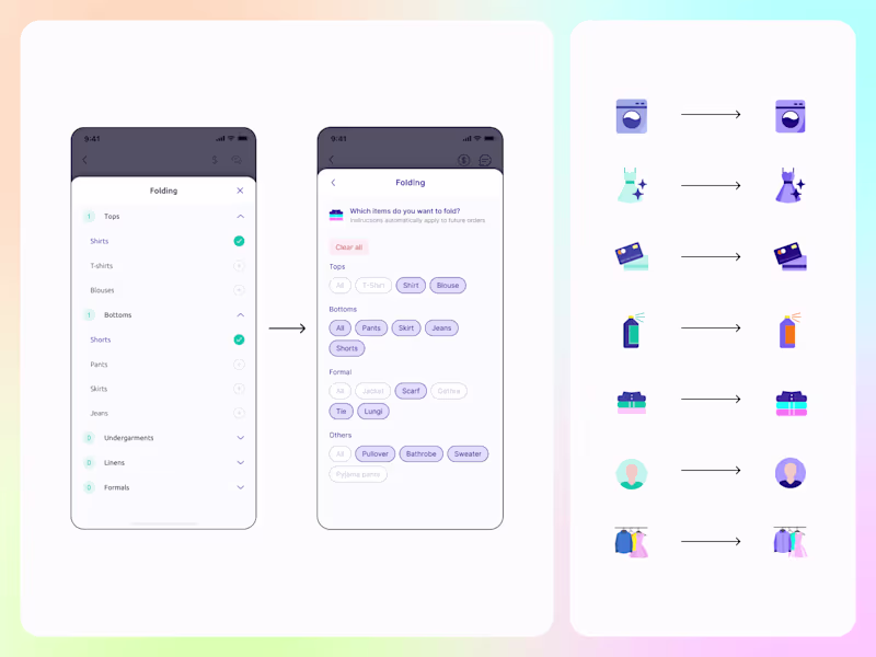 Cover image for Design system uplift for an online laundry service
