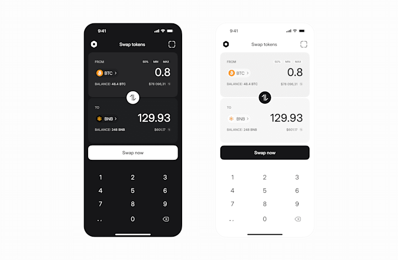 Cover image for dApp design / Swap tokens