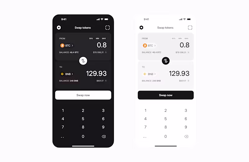 Cover image for dApp design / Swap tokens