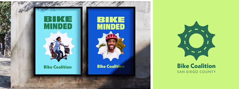 Cover image for Identity design work for San Diego County Bike Coalition. (w...
