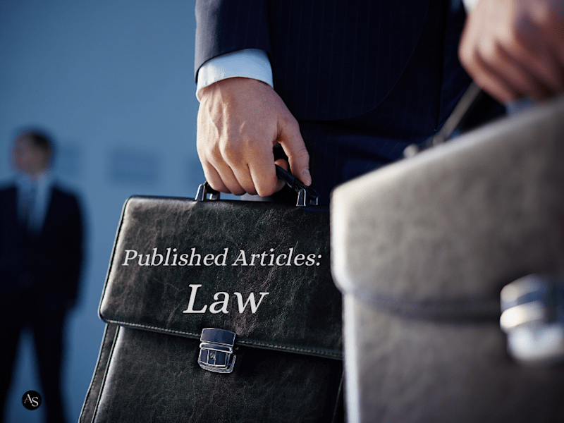 Cover image for Published Articles: Law