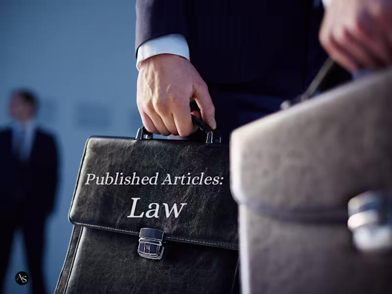 Cover image for Published Articles: Law
