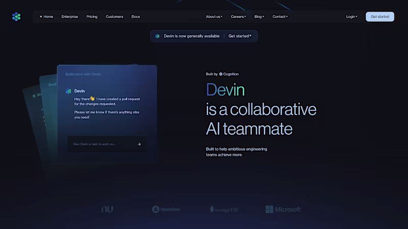 Cover image for Devin Website Design