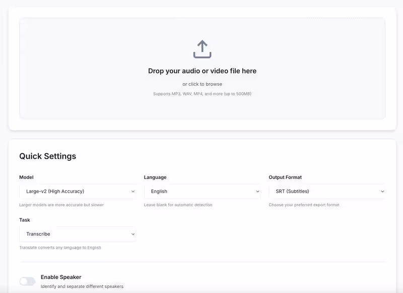 Cover image for AI-based Multi-language Transcription App