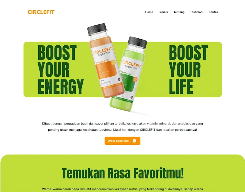 Cover image for CIRCLEFIT Juice Website Homepage UIUX Design