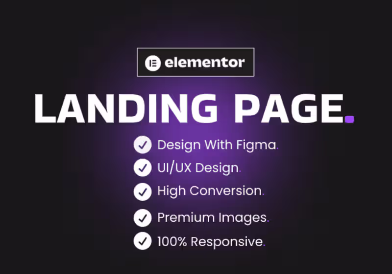 Cover image for Modern responsive elementor landing page