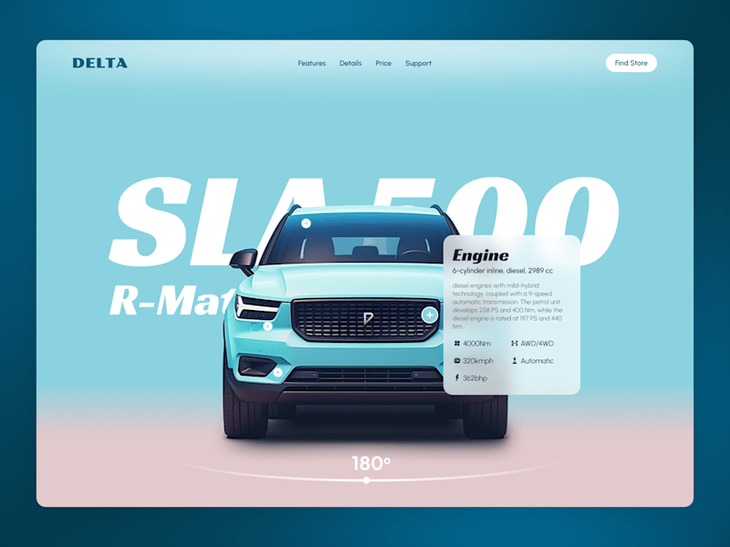 Cover image for Delta Car - Hero section concept (Freebie)