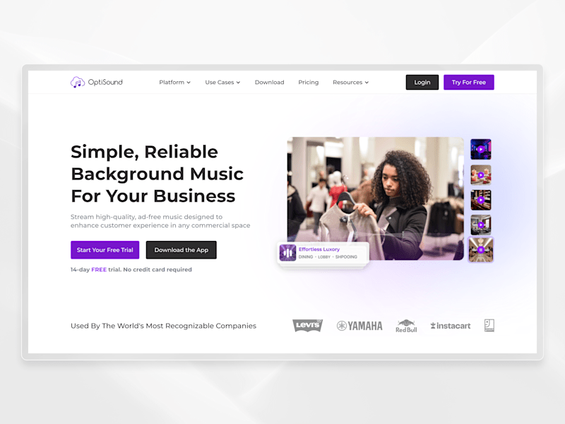 Cover image for OptiSound | Framer Website | Design and Development