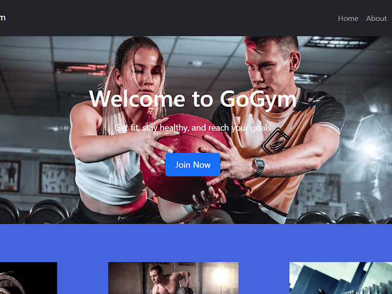 Cover image for Gym website made using HTML, CSS, Javascript, React and GSAP
