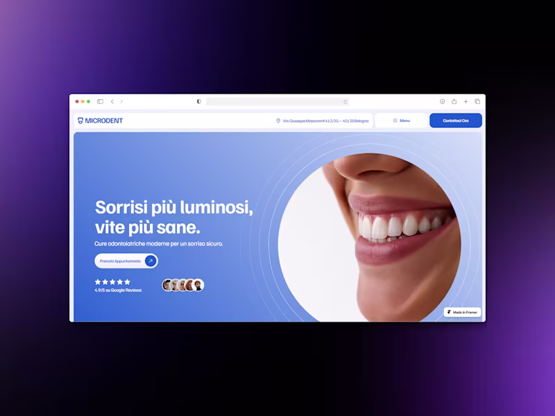 Cover image for Website Design for Dental Clinic – Clean & Trust-Building UI