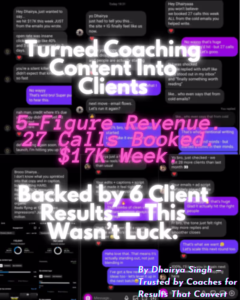 Cover image for Transforming Coaches' Messaging for Better Conversion