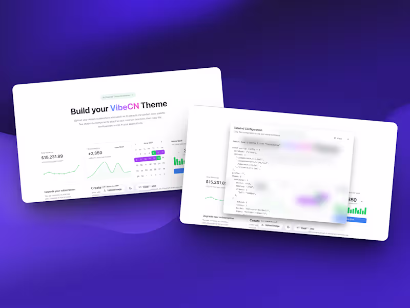 Cover image for VibeCN — AI-Powered Theme Generator