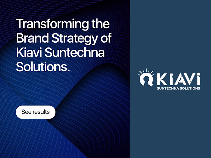Cover image for Transformation & Brand Strategy of Kiavi Suntech 