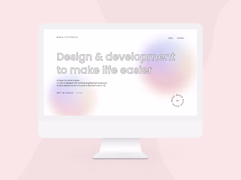 Cover image for Personal website (UI design & development)