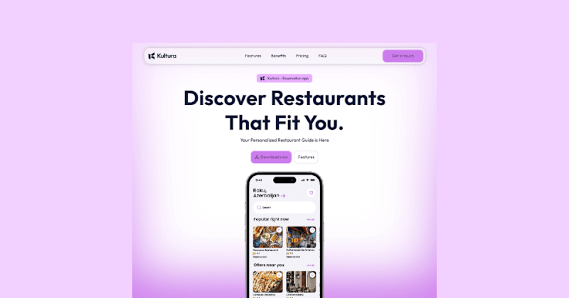 Cover image for Kultura - Template for Startup