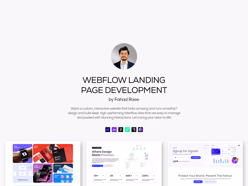 Cover image for Webflow • Landing Page Development