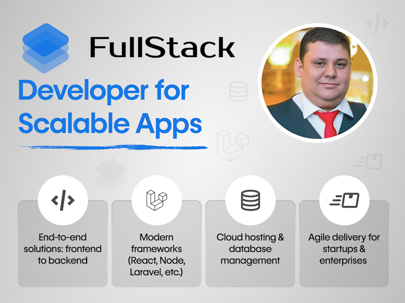 Cover image for Full Stack Developer | Web Apps with React & Node.js