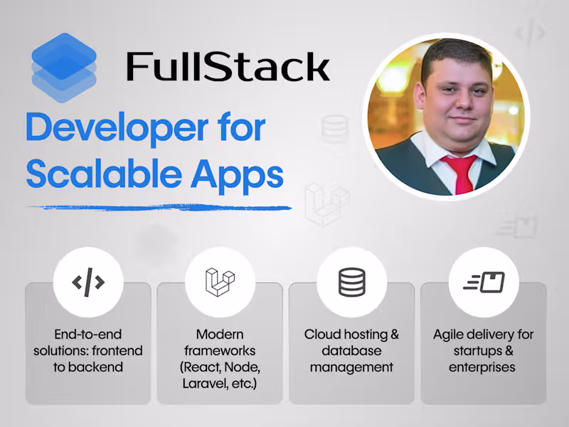 Cover image for Full Stack Developer | Web Apps with React & Node.js