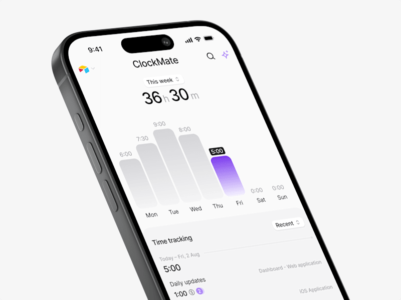 Cover image for Time tracking dashboard / iOS