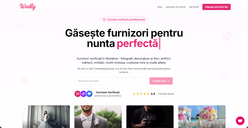 Cover image for Development of Wedly Wedding Vendor Marketplace