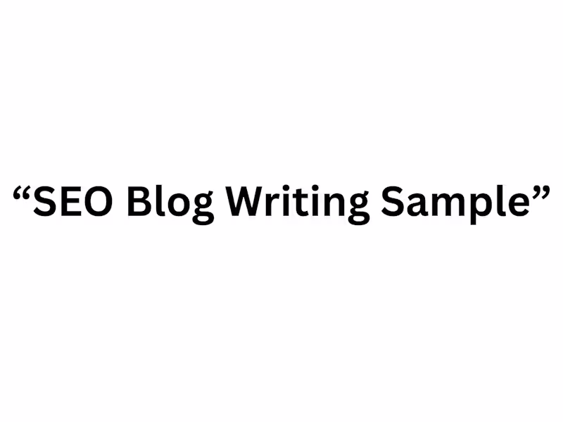 Cover image for SEO Blog Writing Sample – Digital Marketing & AI