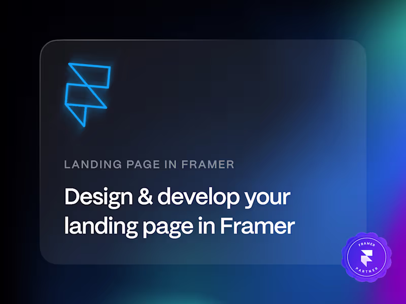 Cover image for Landing Page in Framer (Design & Development)