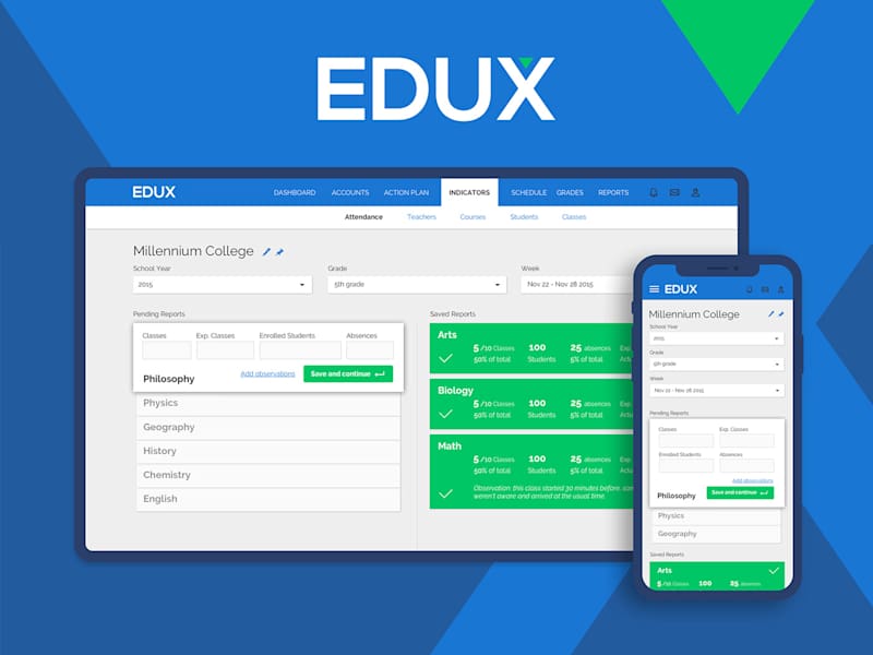 Cover image for EduX Classes Reporting - UX and Interaction Design